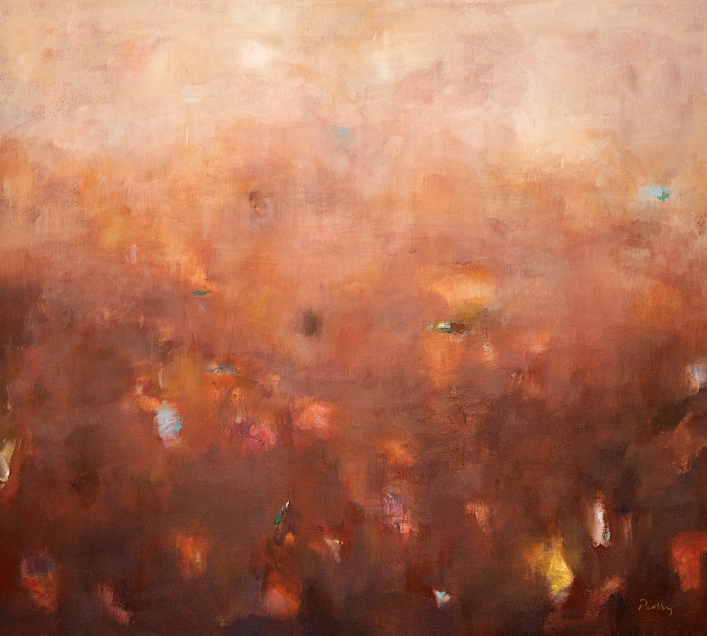Parables offers a quiet dialogue between land and light. Warm and cool hues settle gently together, creating a calm, reflective space where meaning unfolds slowly.