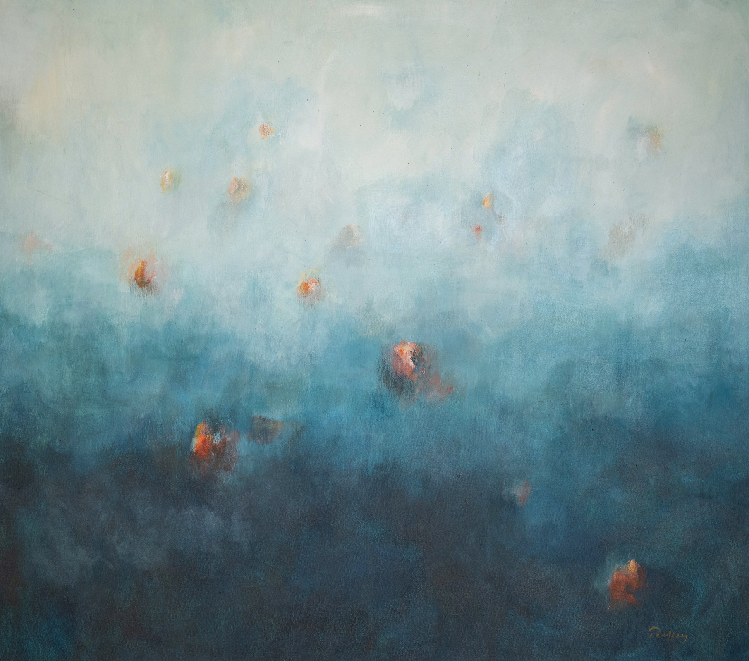 Carried on the ocean, fragments of light, colour, and memory drift together—small treasures gathered from the shifting tides.